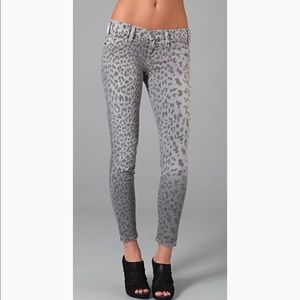 Current Elliott leopard print stiletto jean